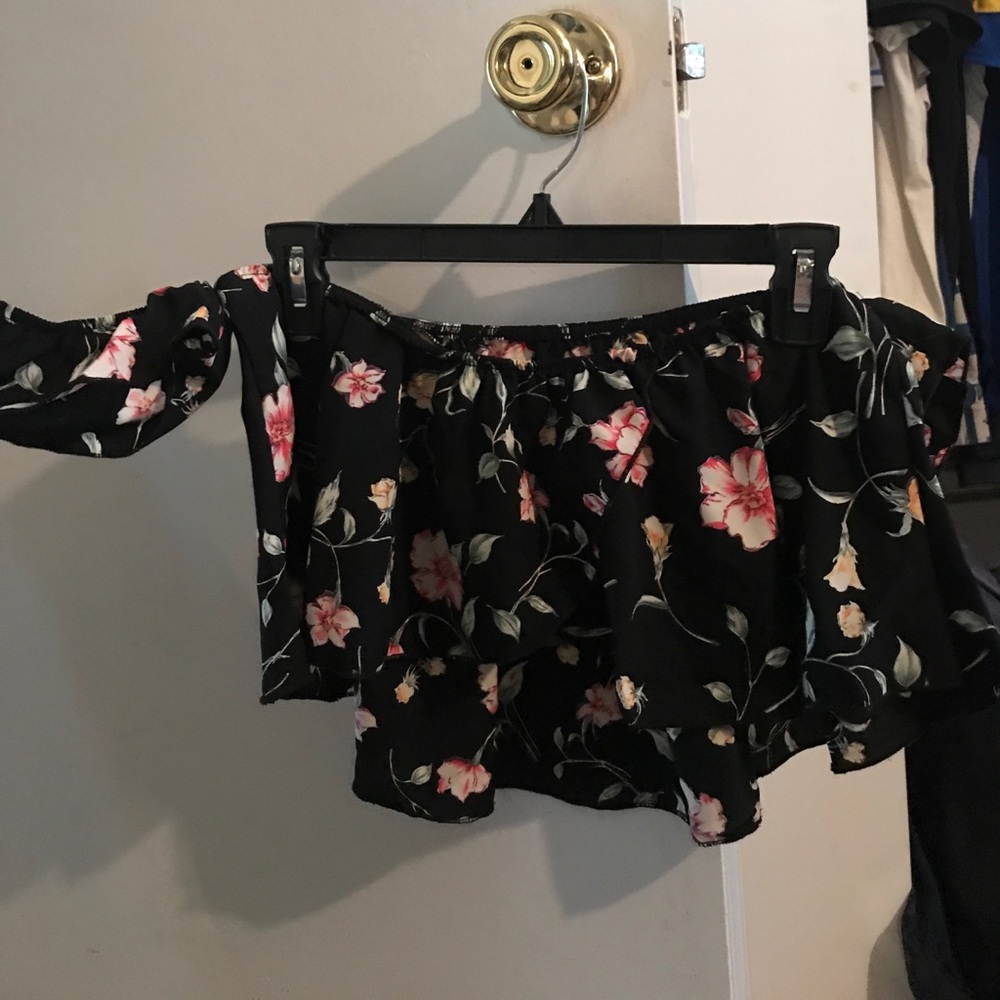 Floral off shoulder top